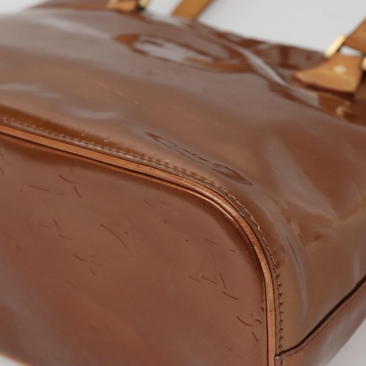 Louis Vuitton Houston Handbag Monogram Vernis, BROWN, PATENT_LEATHER, Handbag