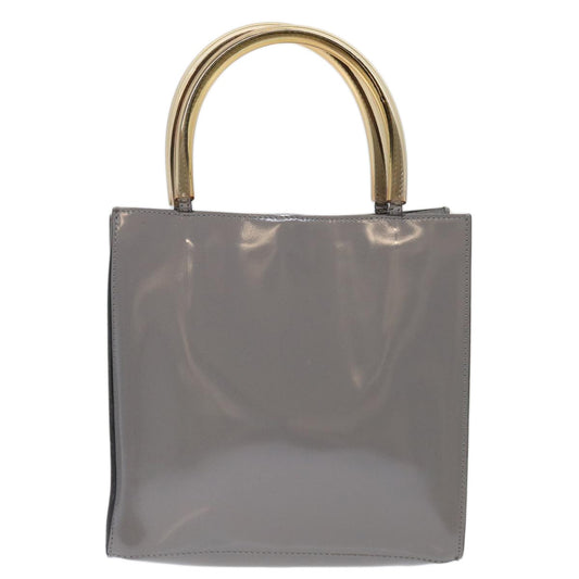 Salvatore Ferragamo Shopper Tote Patent Leather, GRAY, PATENT_LEATHER, Tote bag