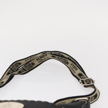 Fendi Vintage Selleria Zip Messenger Bag Leather, BLACK, LEATHER, Shoulder bag