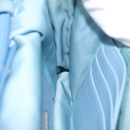 Prada Etiquette Flap Bag Studded Tessuto, BLUE, NYLON, Handbag