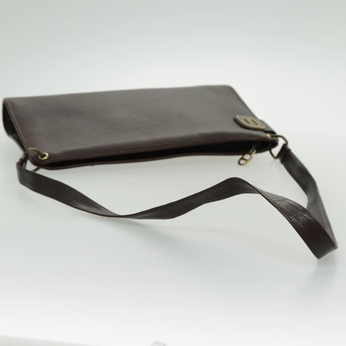 Christian Dior CD Shoulder bag Leather, BROWN, LEATHER, Shoulder bag