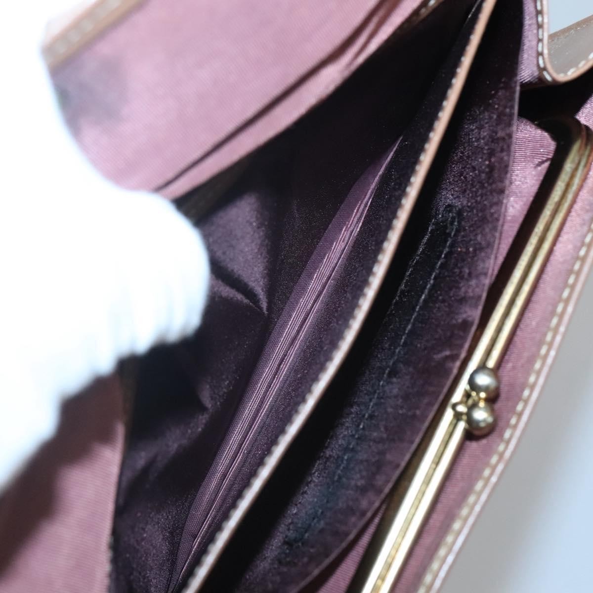 Christian Dior Vintage Honeycomb Flap Wallet Coated Canvas, BEIGE, CANVAS, Wallets