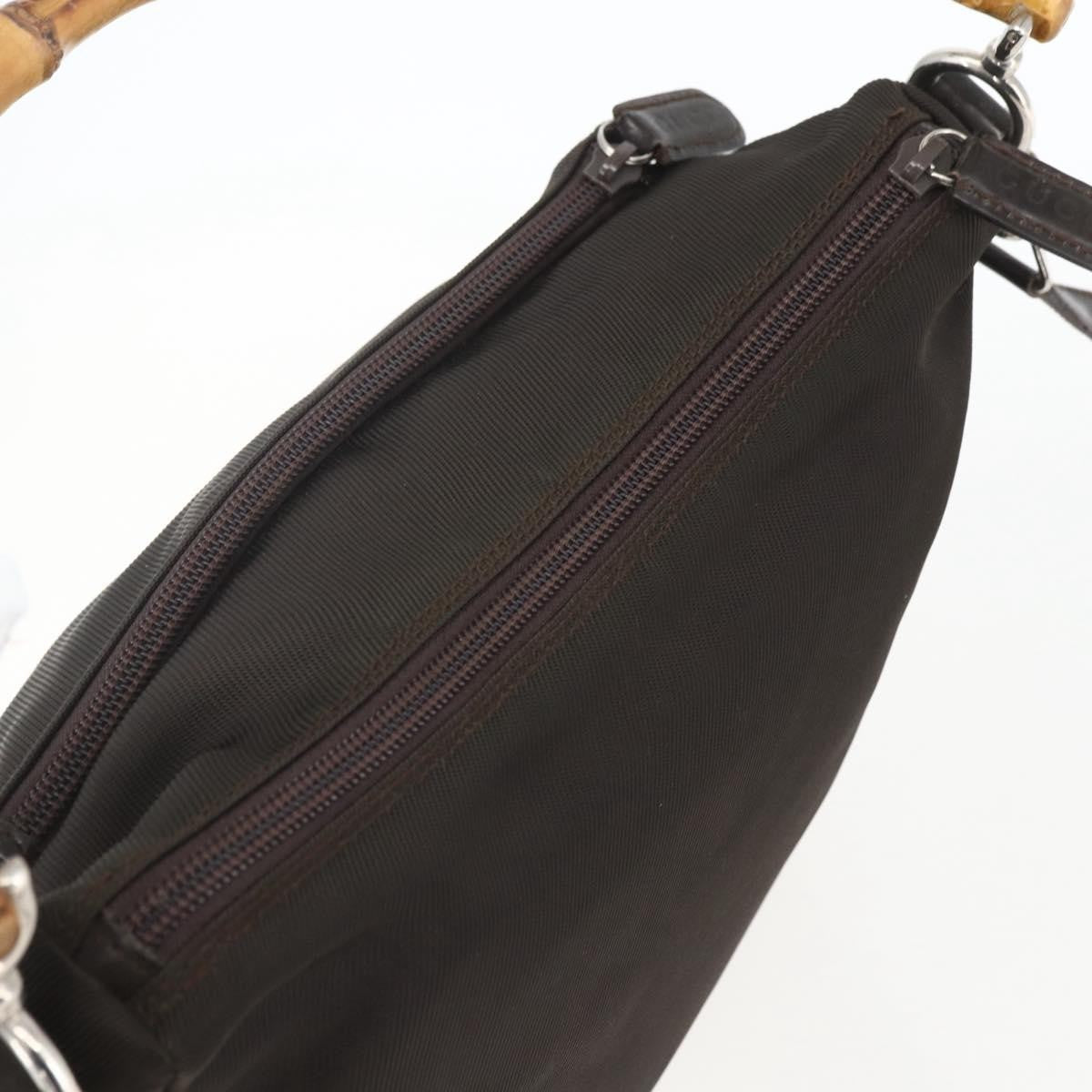 Gucci Vintage Handbag Nylon, BROWN, NYLON, Handbag