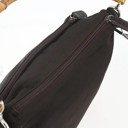 Gucci Vintage Handbag Nylon, BROWN, NYLON, Handbag