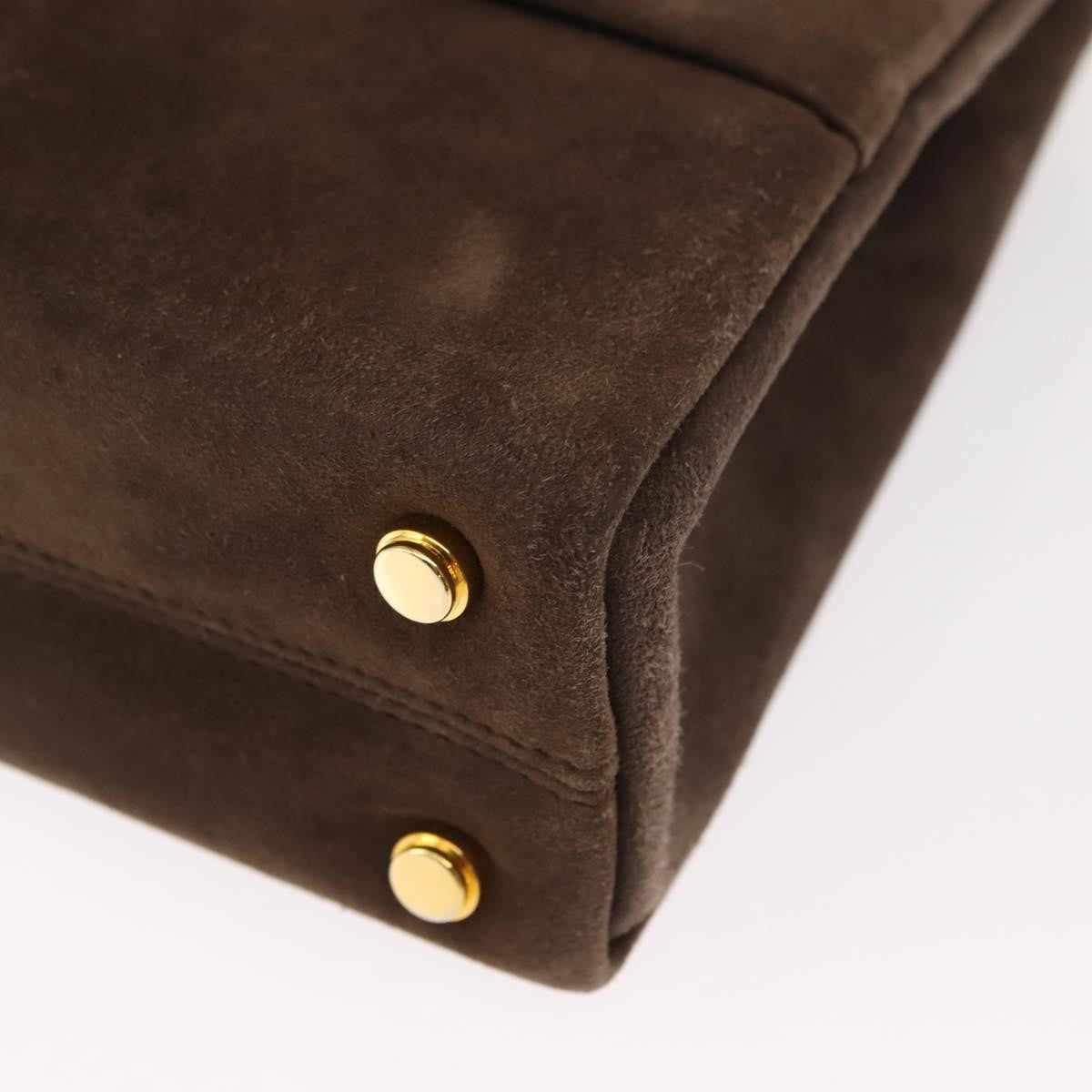 Salvatore Ferragamo Vintage Handbag Suede, BROWN, SUEDE, Handbag