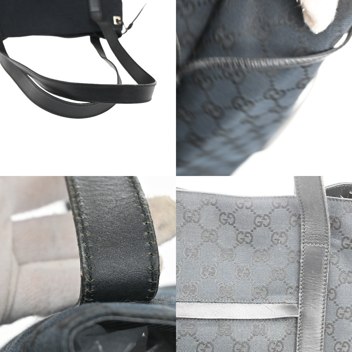 Gucci Vintage tote GG Canvas, BLACK, CANVAS, Tote bag