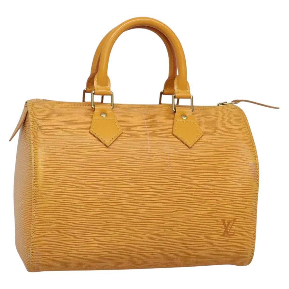 Louis Vuitton Speedy Handbag Epi Leather, YELLOW, LEATHER, Handbag