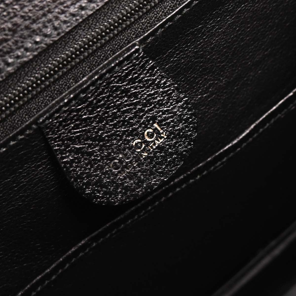 Gucci Vintage Convertible Top Handle Bag Leather, BLACK, LEATHER, Handbag