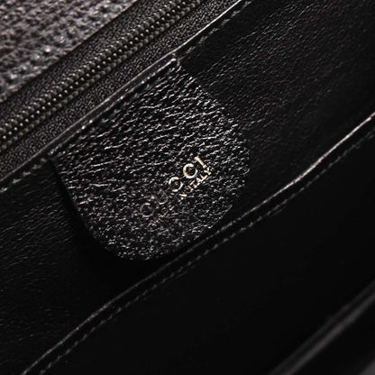 Gucci Vintage Convertible Top Handle Bag Leather, BLACK, LEATHER, Handbag