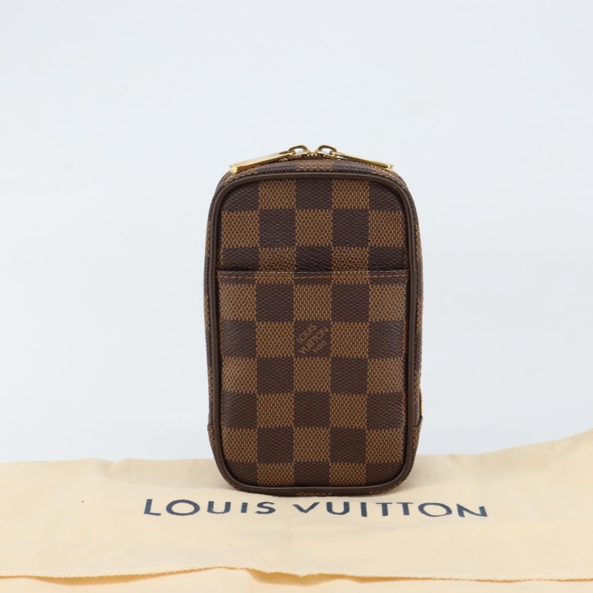 Louis Vuitton Etui Okapi Camera Case Damier, BROWN, CANVAS, Clutche & pouche