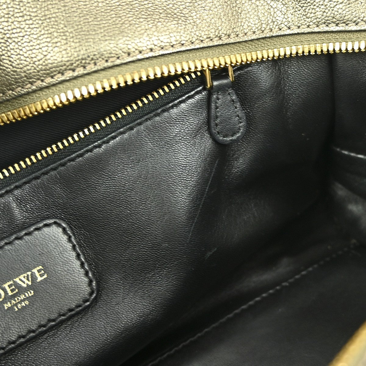 Loewe Amazona Bag Leather, GOLD, LEATHER, Handbag