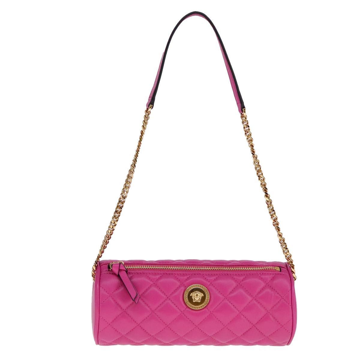 Versace Medusa Shoulder Bag Leather, PINK, LEATHER, Shoulder bag