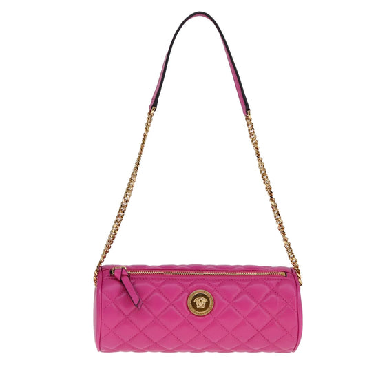 Versace Medusa Shoulder Bag Leather, PINK, LEATHER, Shoulder bag