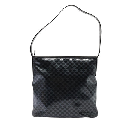 Celine Vintage Macadam Shopper Tote Venyl, BLACK, CANVAS, Tote bag
