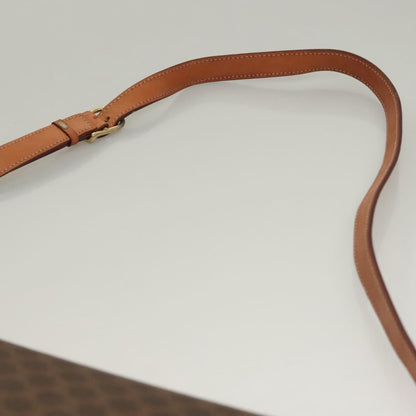 Celine Macadam Shoulder Bag PVC Leather, BROWN, CANVAS, Shoulder bag