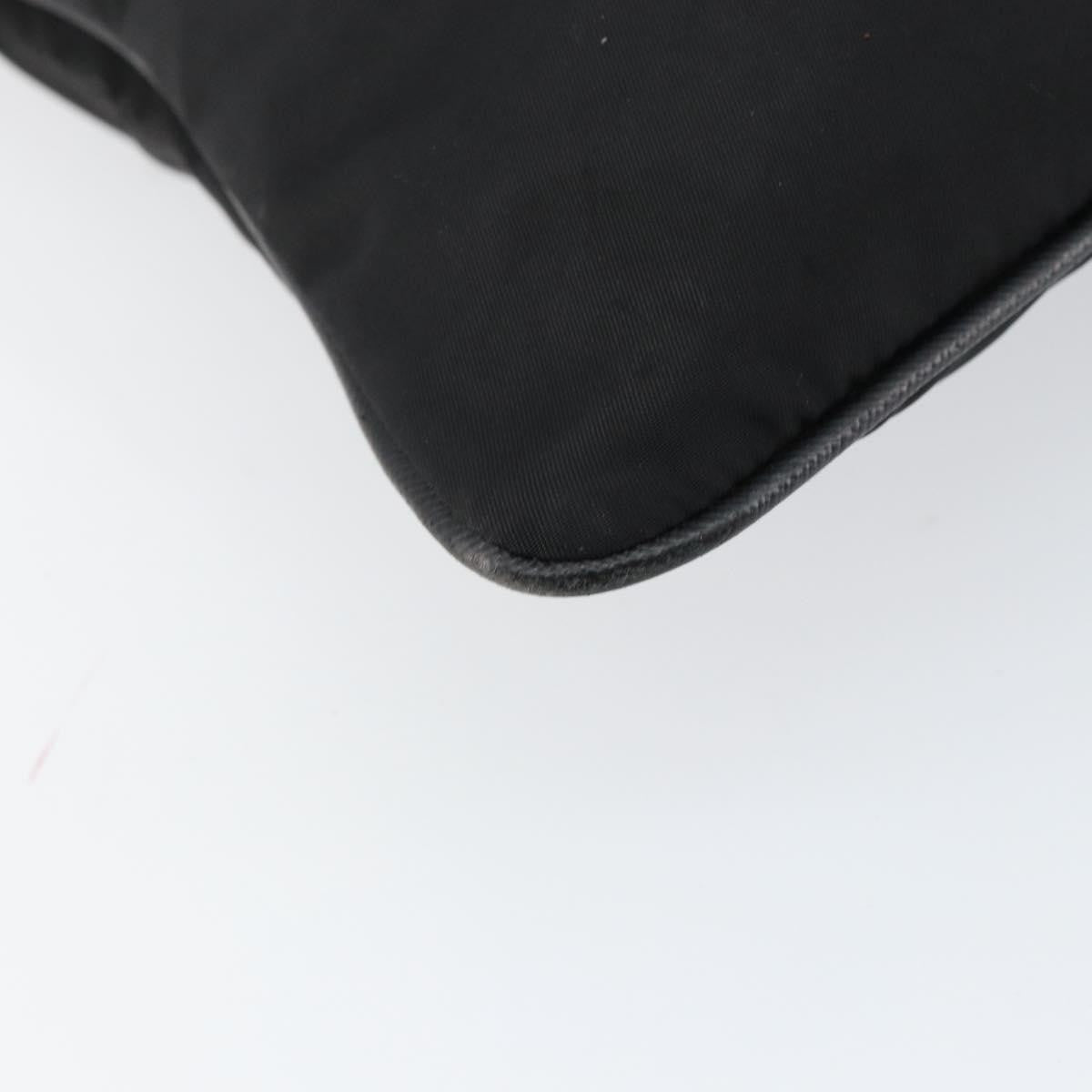 Prada Flat Messenger Bag Tessuto, BLACK, NYLON, Shoulder bag