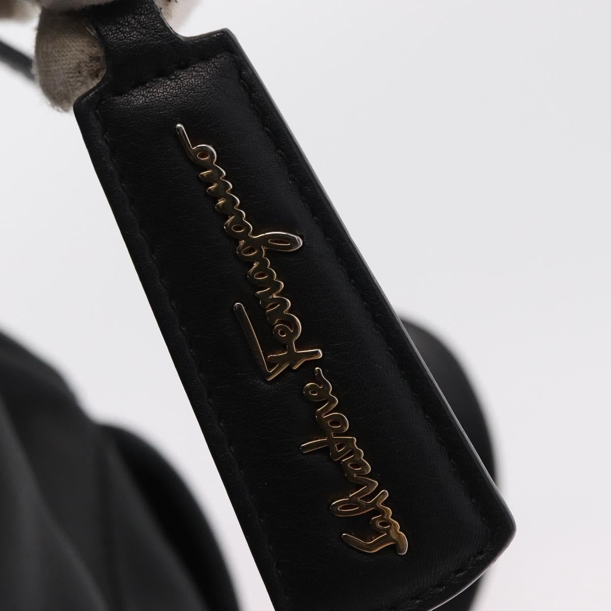 Salvatore Ferragamo W Chain Tote Leather, BLACK, LEATHER, Tote bag