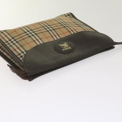 Burberry Nova check Pochette Canvas, BEIGE, CANVAS, Clutche & pouche
