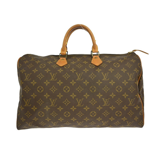 Louis Vuitton Speedy Handbag Monogram Canvas, BROWN, CANVAS, Handbag