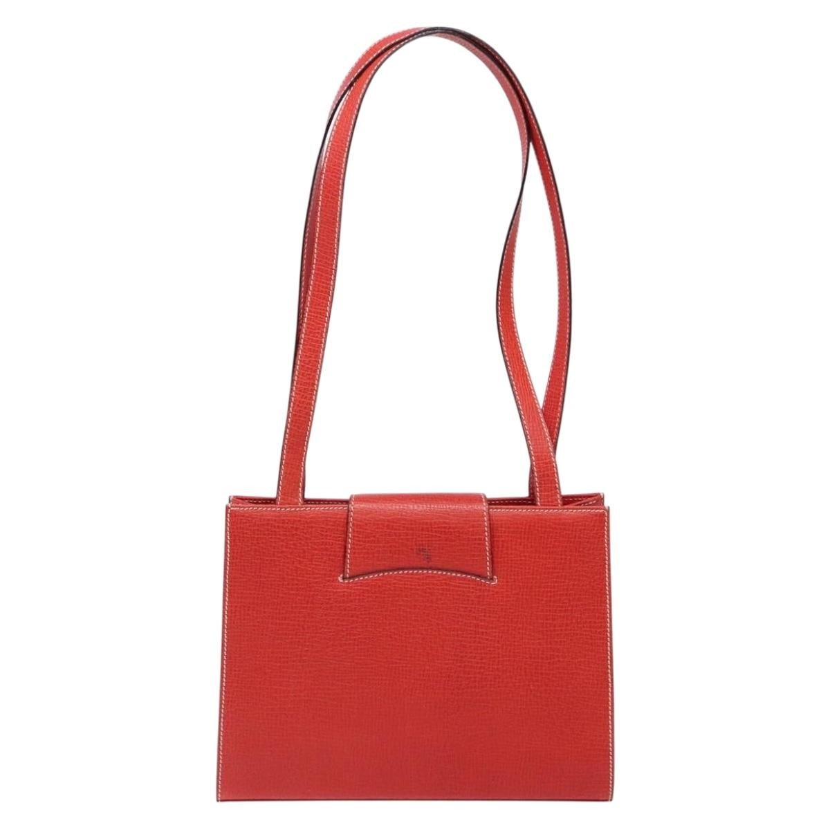 Loewe Vintage Shoulder Bag Leather, RED, LEATHER, Shoulder bag