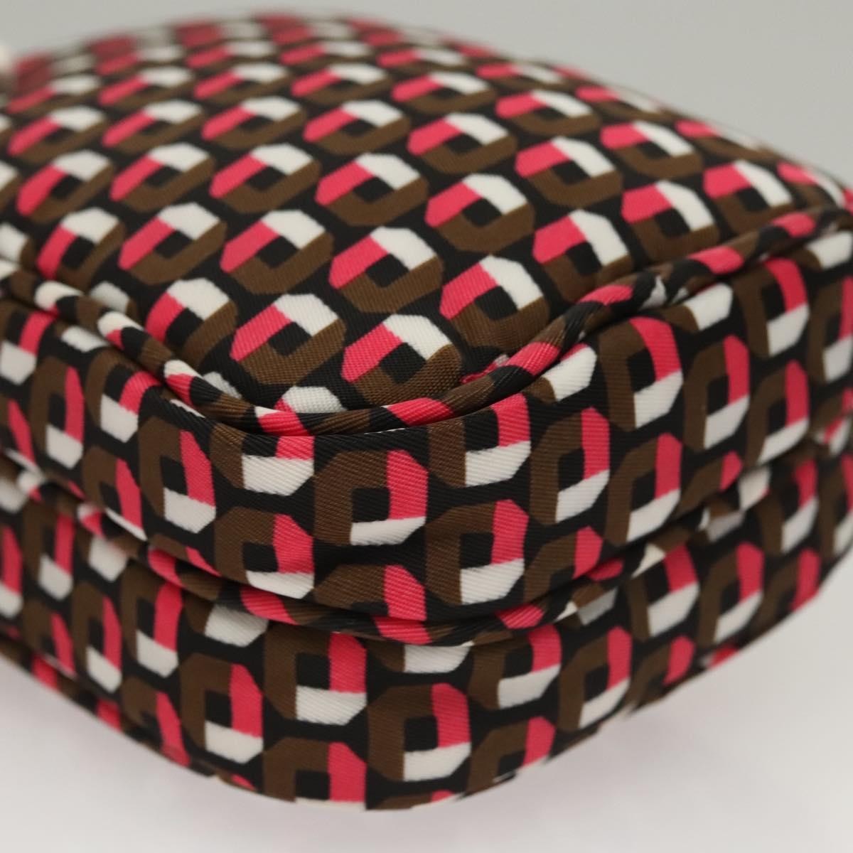 Prada Baguette Shoulder Bag Quilted Tessuto with Leather, BROWN, NYLON, Shoulder bag