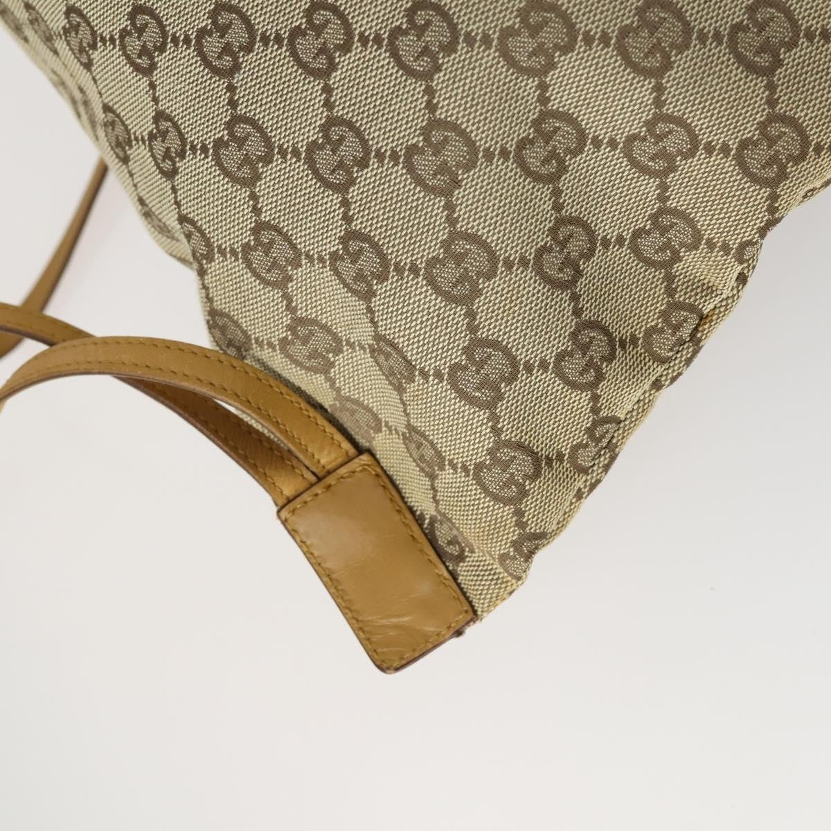 Gucci Drawstring Backpack GG Canvas, BEIGE, CANVAS, Backpack