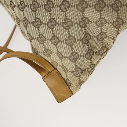 Gucci Drawstring Backpack GG Canvas, BEIGE, CANVAS, Backpack