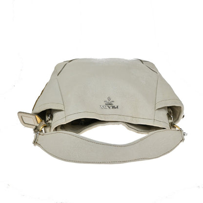 Prada Side Pocket Zip Hobo Vitello Daino, WHITE, LEATHER, Shoulder bag