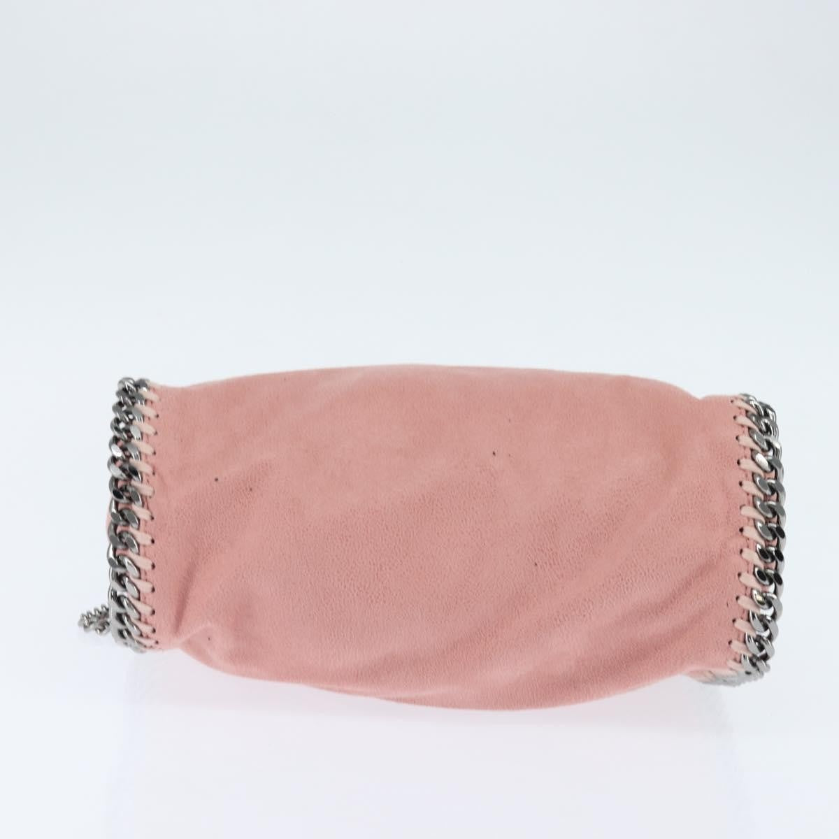 Stella McCartney Falabella Fold Over Crossbody Bag Shaggy Deer, PINK, POLYESTER, Shoulder bag