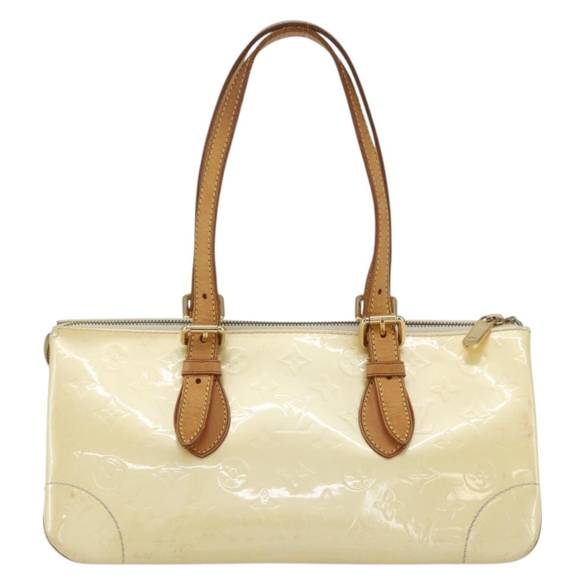 Louis Vuitton Rosewood Avenue Handbag Monogram Vernis, BEIGE, PATENT_LEATHER, Handbag