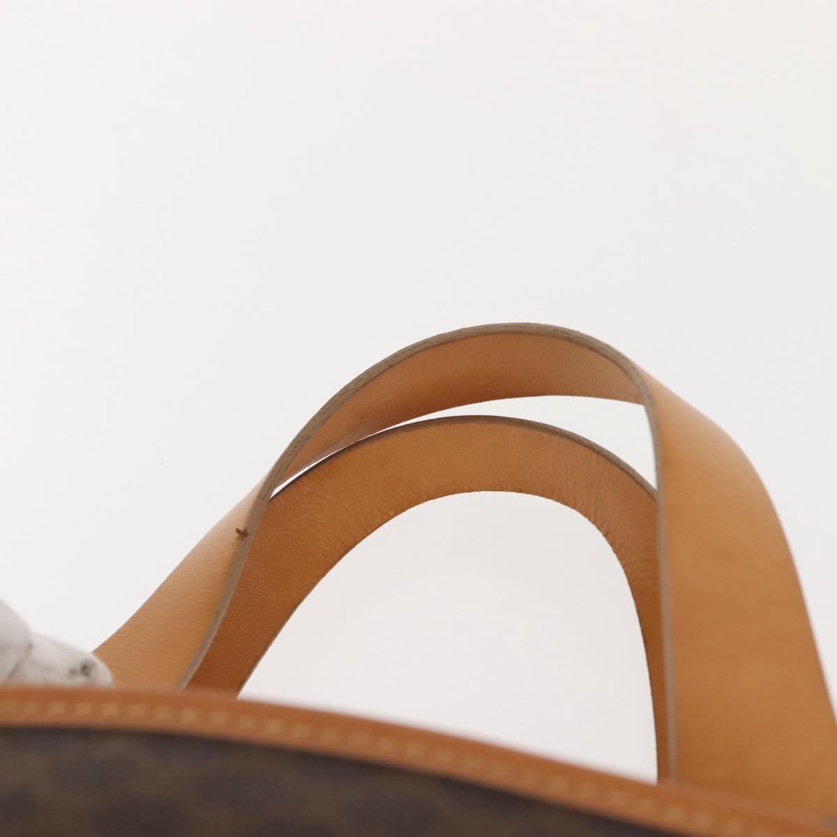 Celine Vintage Macadam Handbag Canvas and Leather, BROWN, CANVAS, Handbag