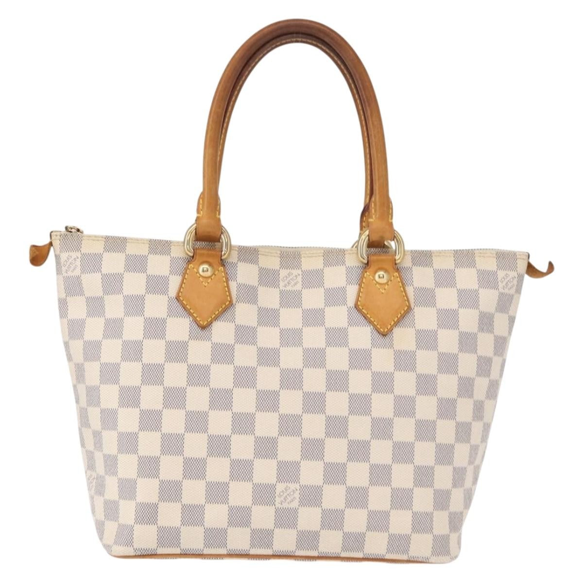 Louis Vuitton Saleya Handbag Damier, WHITE, CANVAS, Tote bag