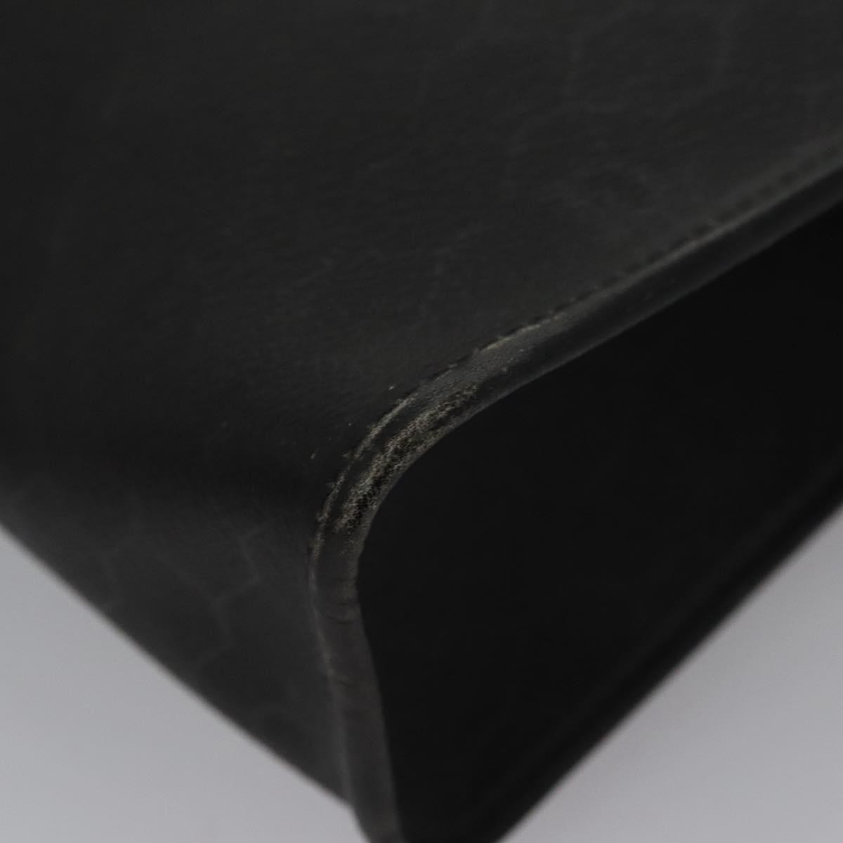 Christian Dior Vintage Honeycomb Zip Pouch Coated Canvas, BLACK, CANVAS, Clutche & pouche