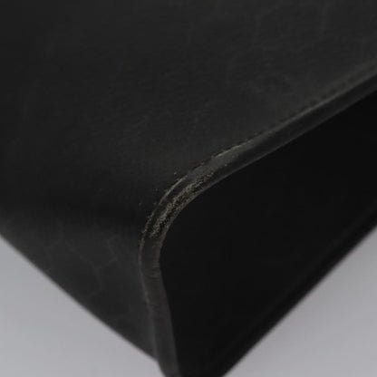 Christian Dior Vintage Honeycomb Zip Pouch Coated Canvas, BLACK, CANVAS, Clutche & pouche