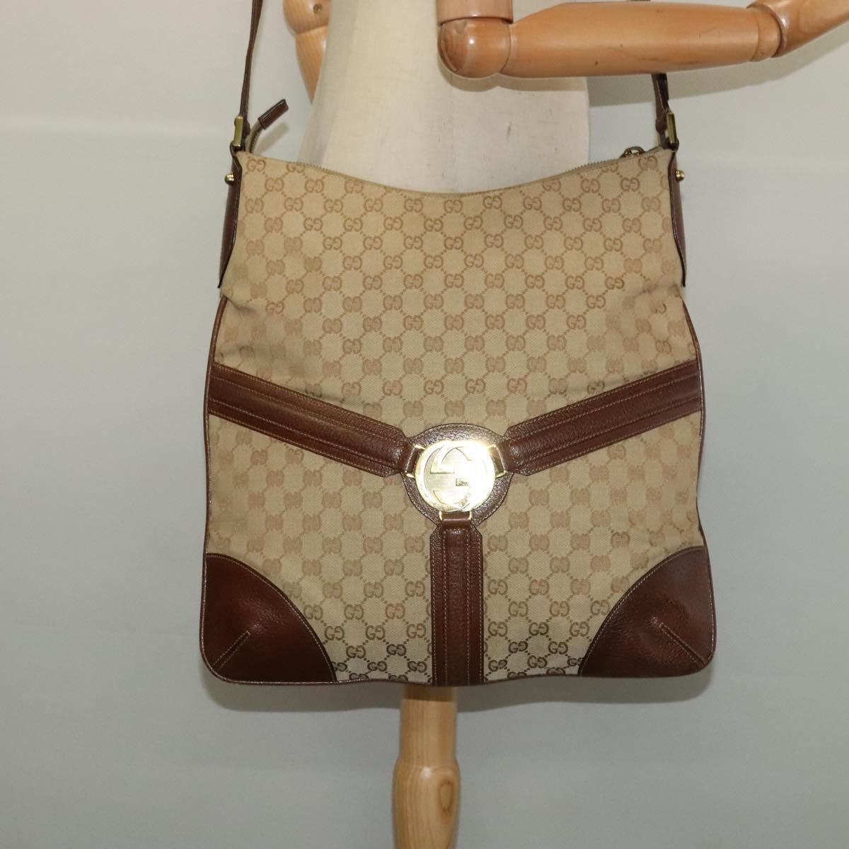 Gucci GG Canvas Bag Canvas, BEIGE, CANVAS, Shoulder bag