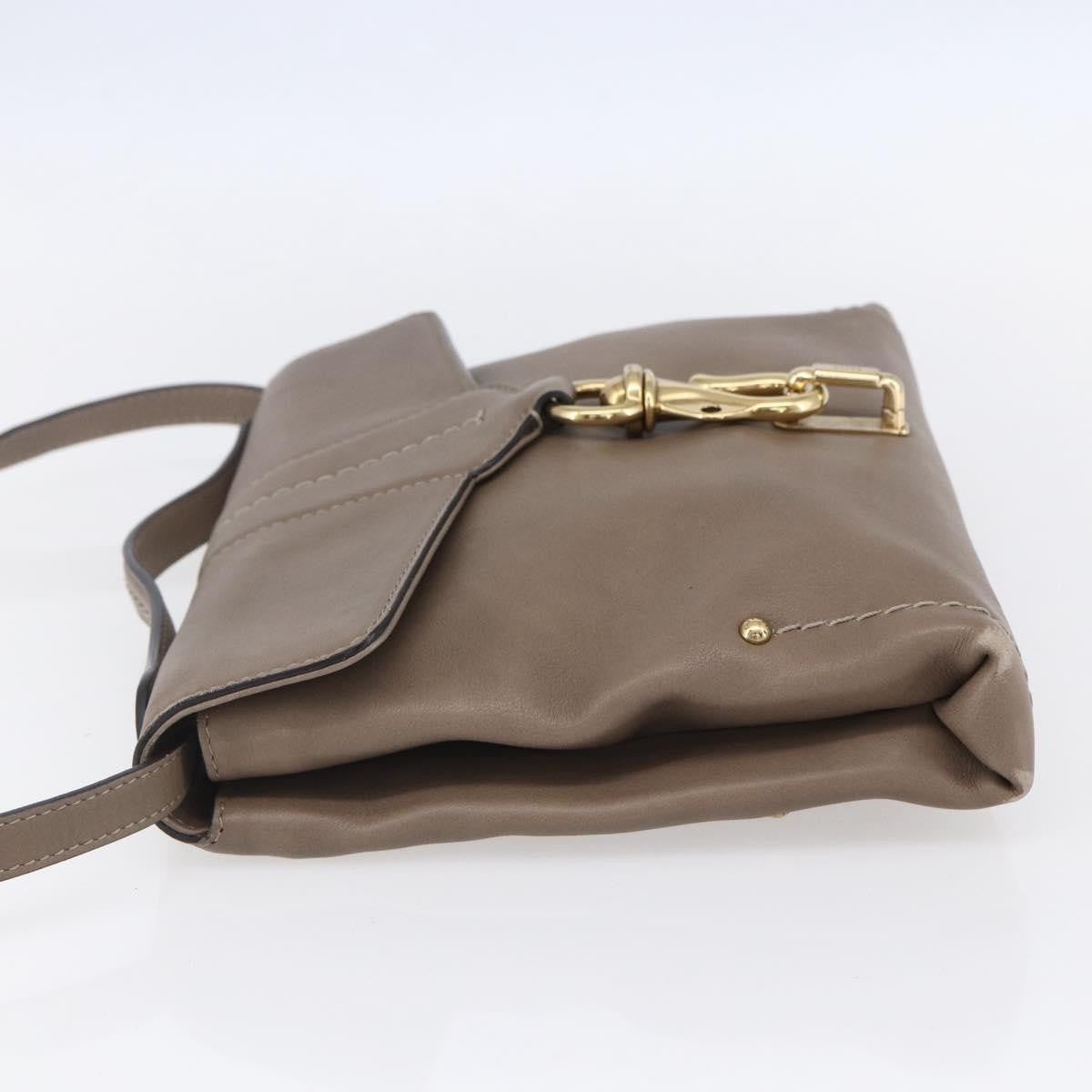 Bally Vintage Shoulder Bag Leather, BEIGE, LEATHER, Shoulder bag
