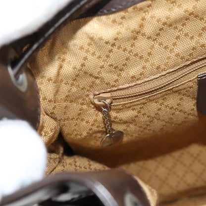Gucci Vintage Bamboo Sling Backpack Nylon, BROWN, NYLON, Backpack