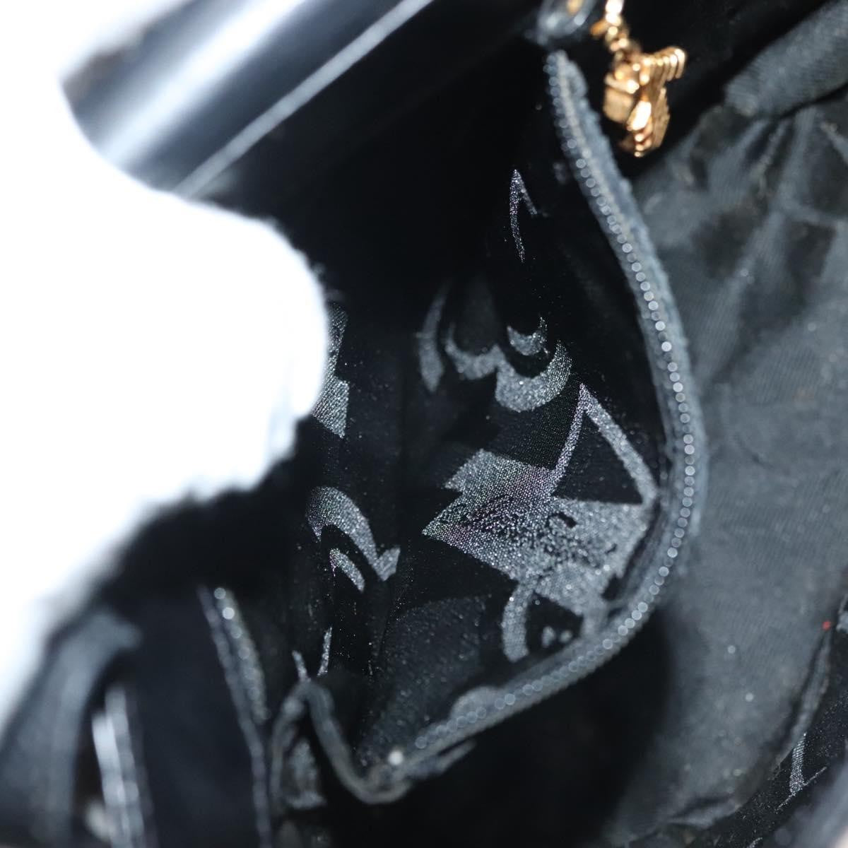 Salvatore Ferragamo Vintage Handbag Leather, BLACK, LEATHER, Handbag