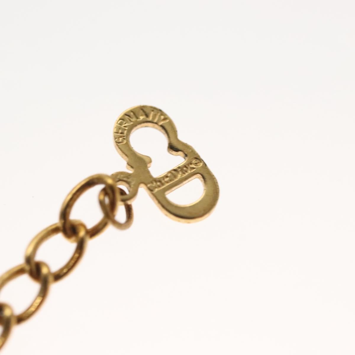 Christian Dior CD Round Pendant Necklace Metal, GOLD, METAL, Necklace