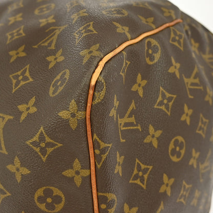 Louis Vuitton Keepall Bag Monogram Canvas, BROWN, CANVAS, Travel bag