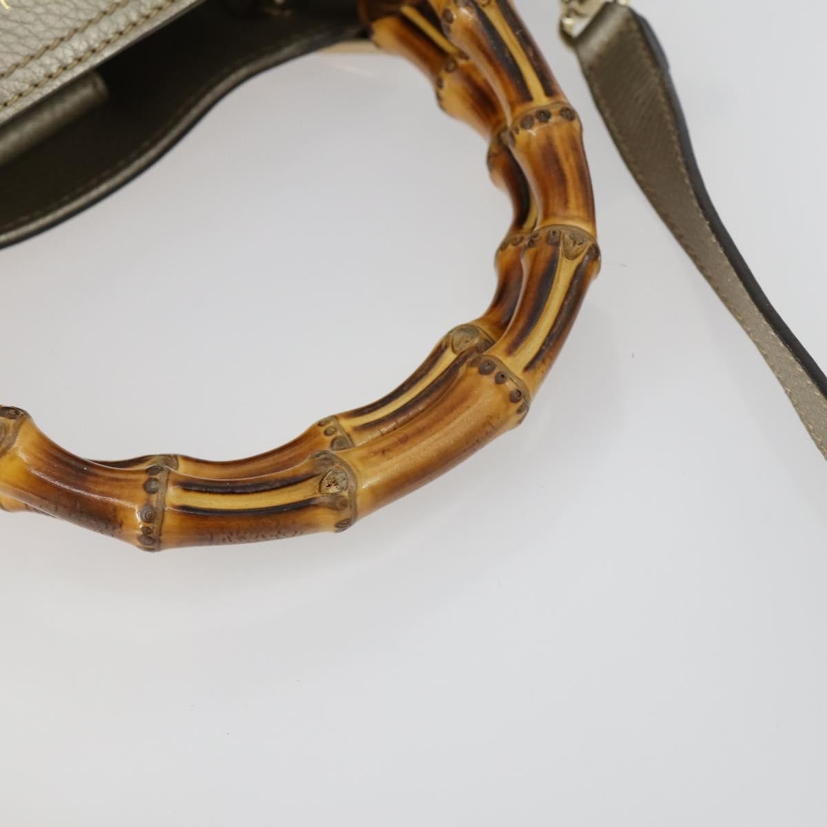 Gucci Bamboo Shopper Tote Leather, BEIGE, LEATHER, Tote bag