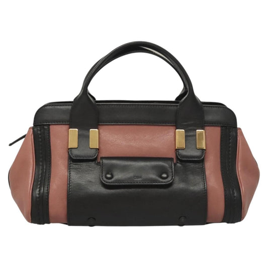 Chloe Alice Satchel Leather, PINK, LEATHER, Handbag