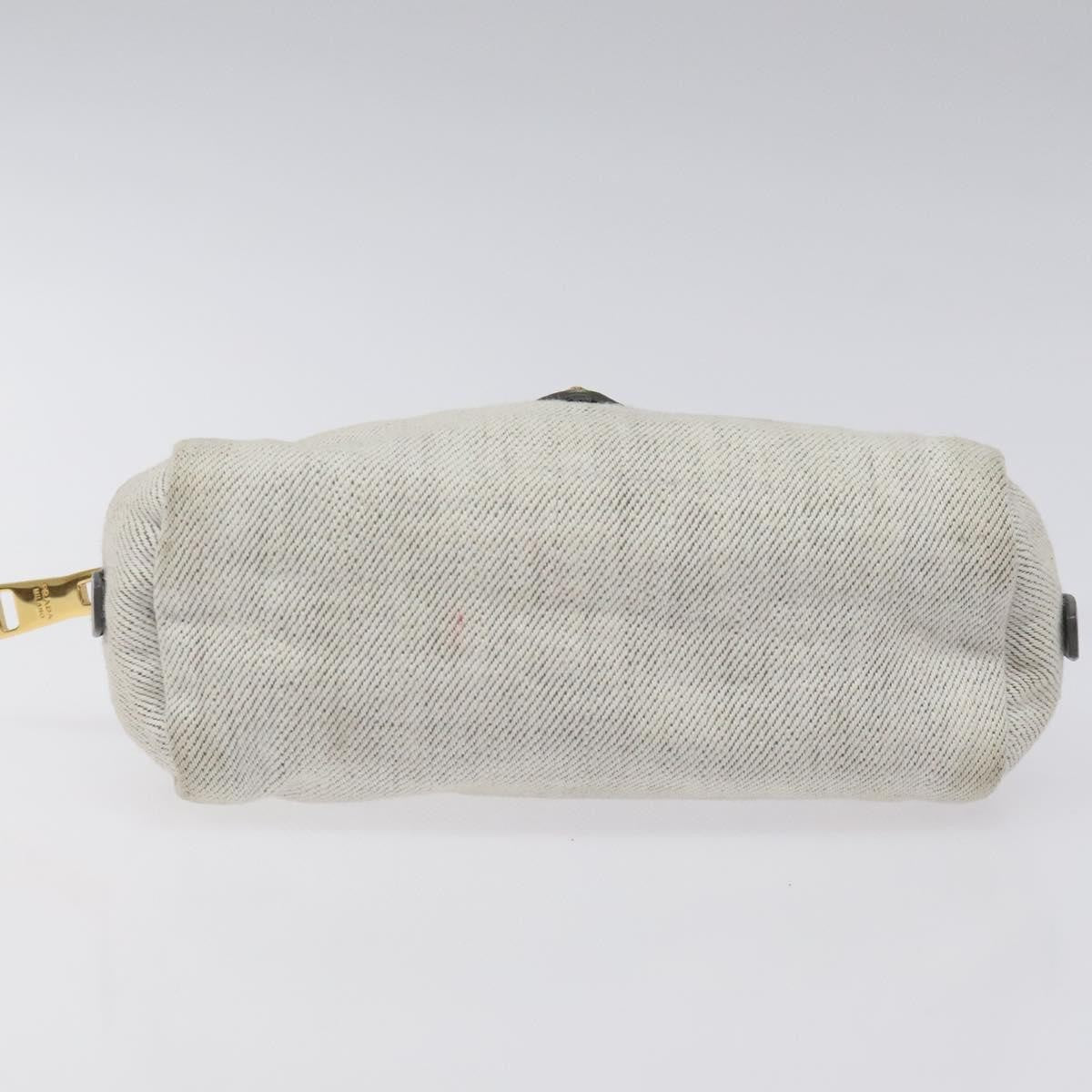 Prada Vintage Pouch Tessuto, GRAY, CANVAS, Clutche & pouche