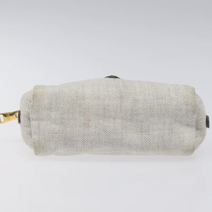 Prada Vintage Pouch Tessuto, GRAY, CANVAS, Clutche & pouche