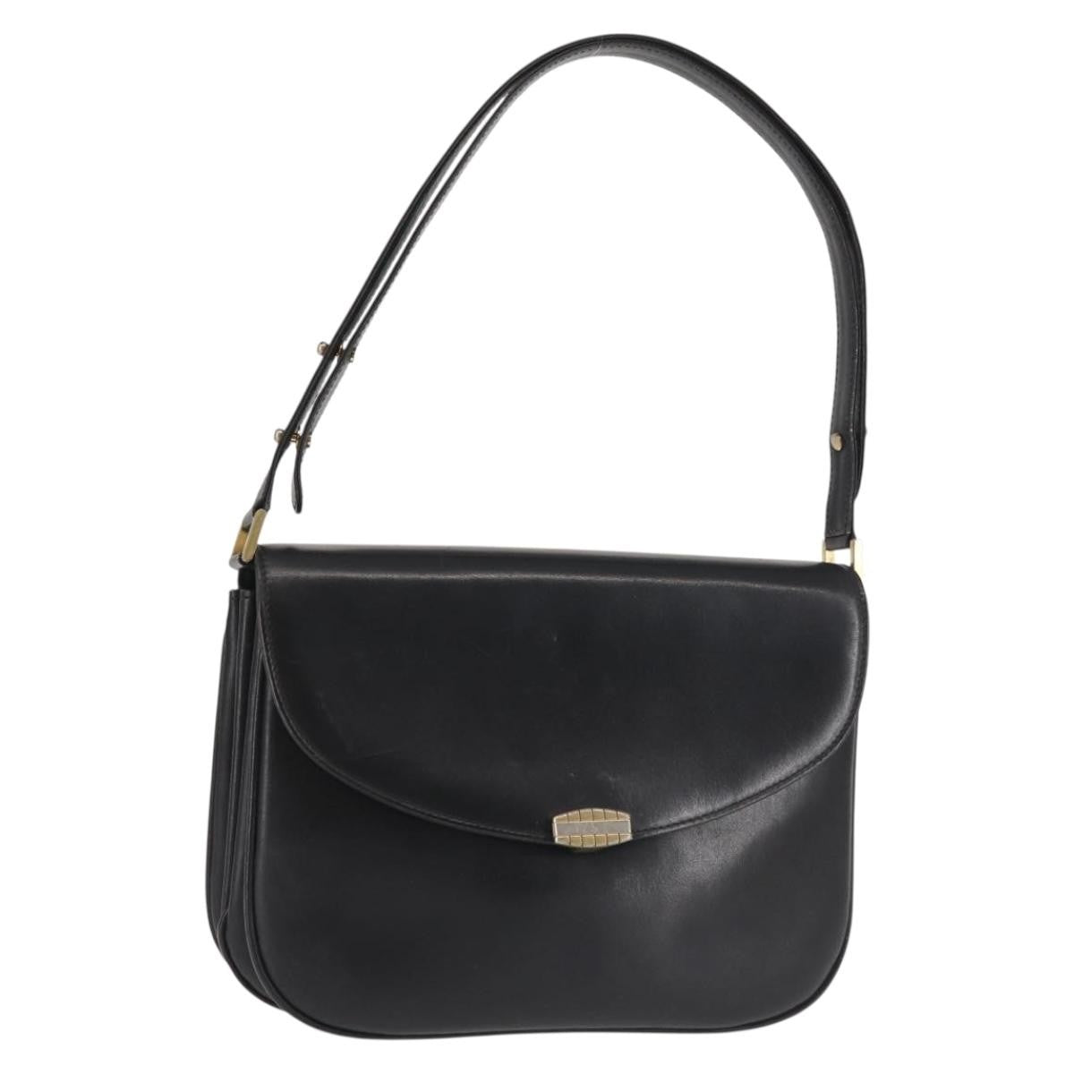 Bally Vintage Shoulder Bag Leather, BLACK, LEATHER, Shoulder bag