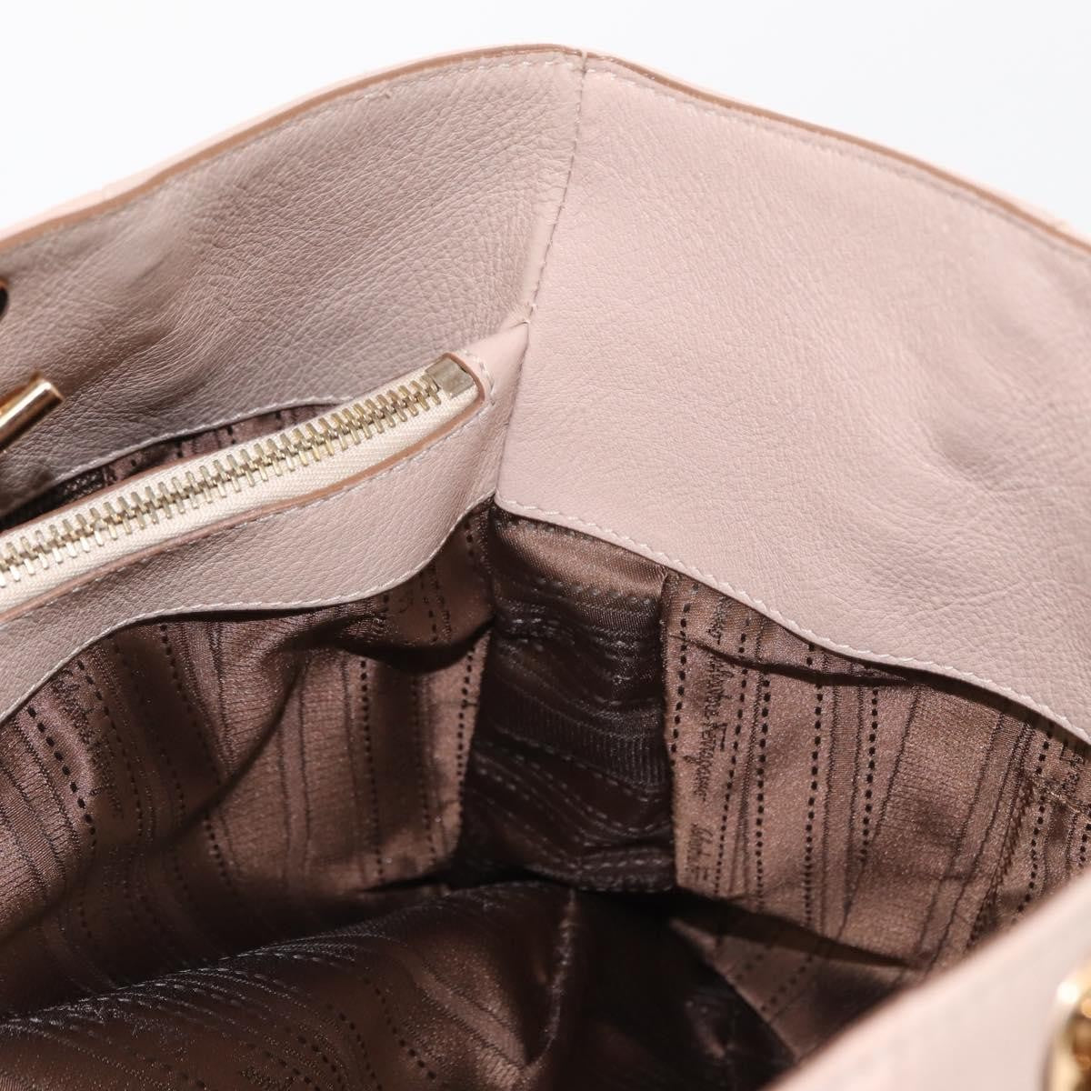 Salvatore Ferragamo Betulla Chain Tote Leather, PINK, LEATHER, Tote bag