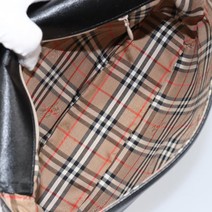 Burberry Flap Shoulder Bag Leather, BLACK, LEATHER, Shoulder bag