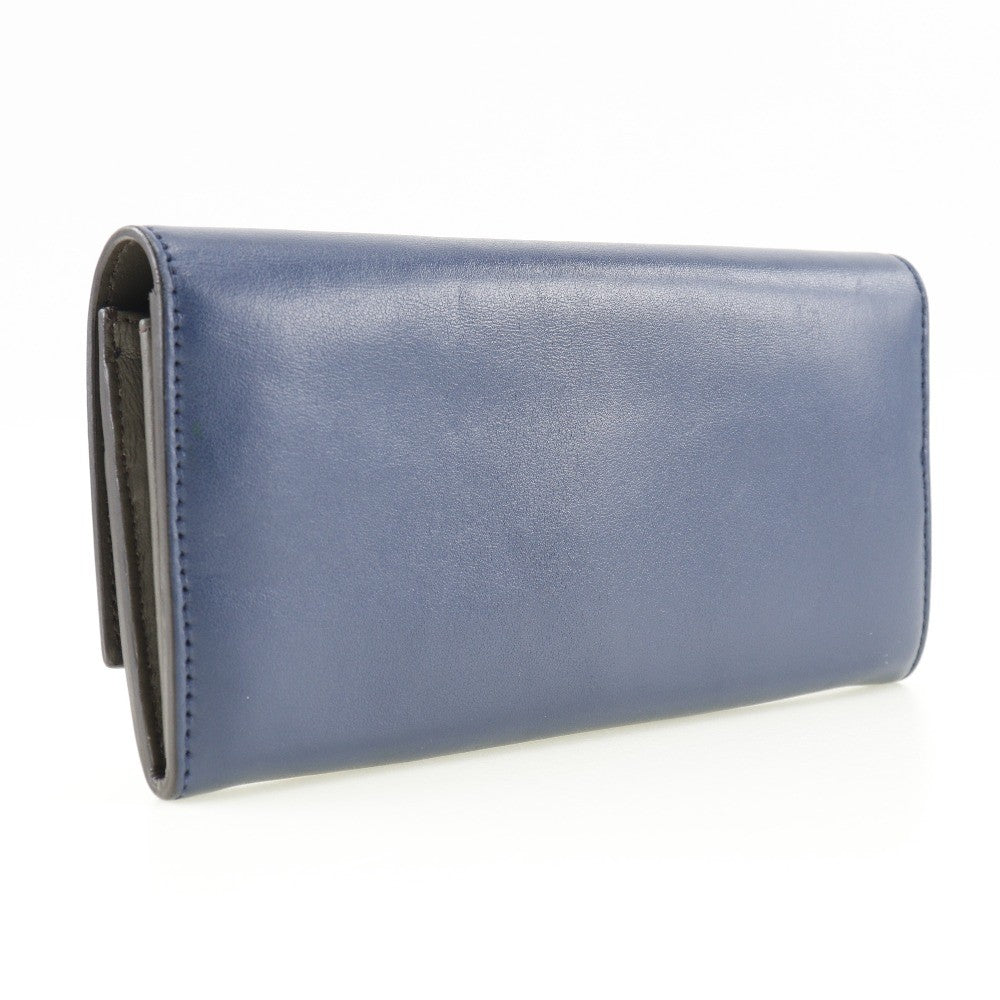 Fendi Peekaboo Wallet Leather, NAVY, LEATHER, Wallets