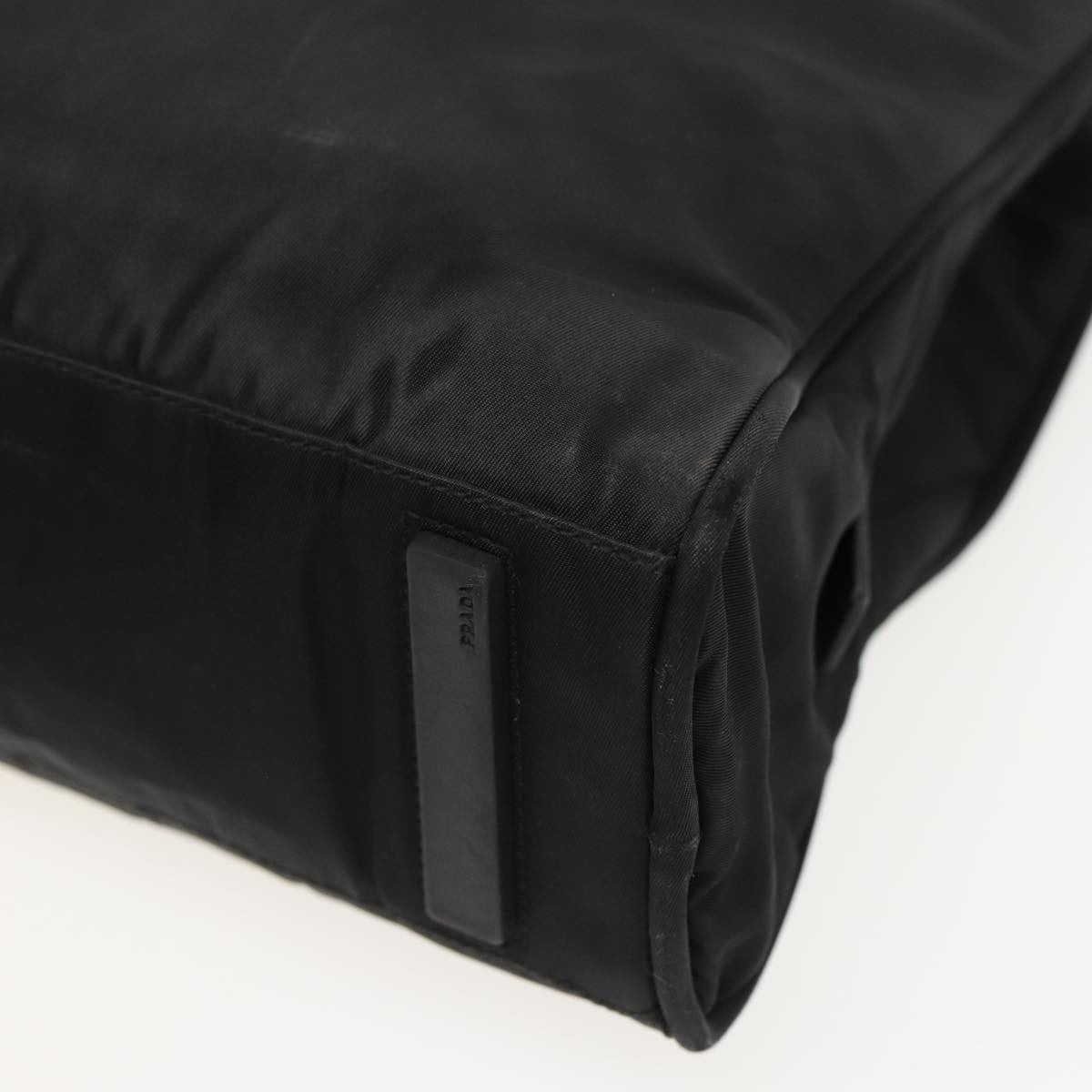 Prada Bowling Shoulder Bag Tessuto, BLACK, NYLON, Shoulder bag