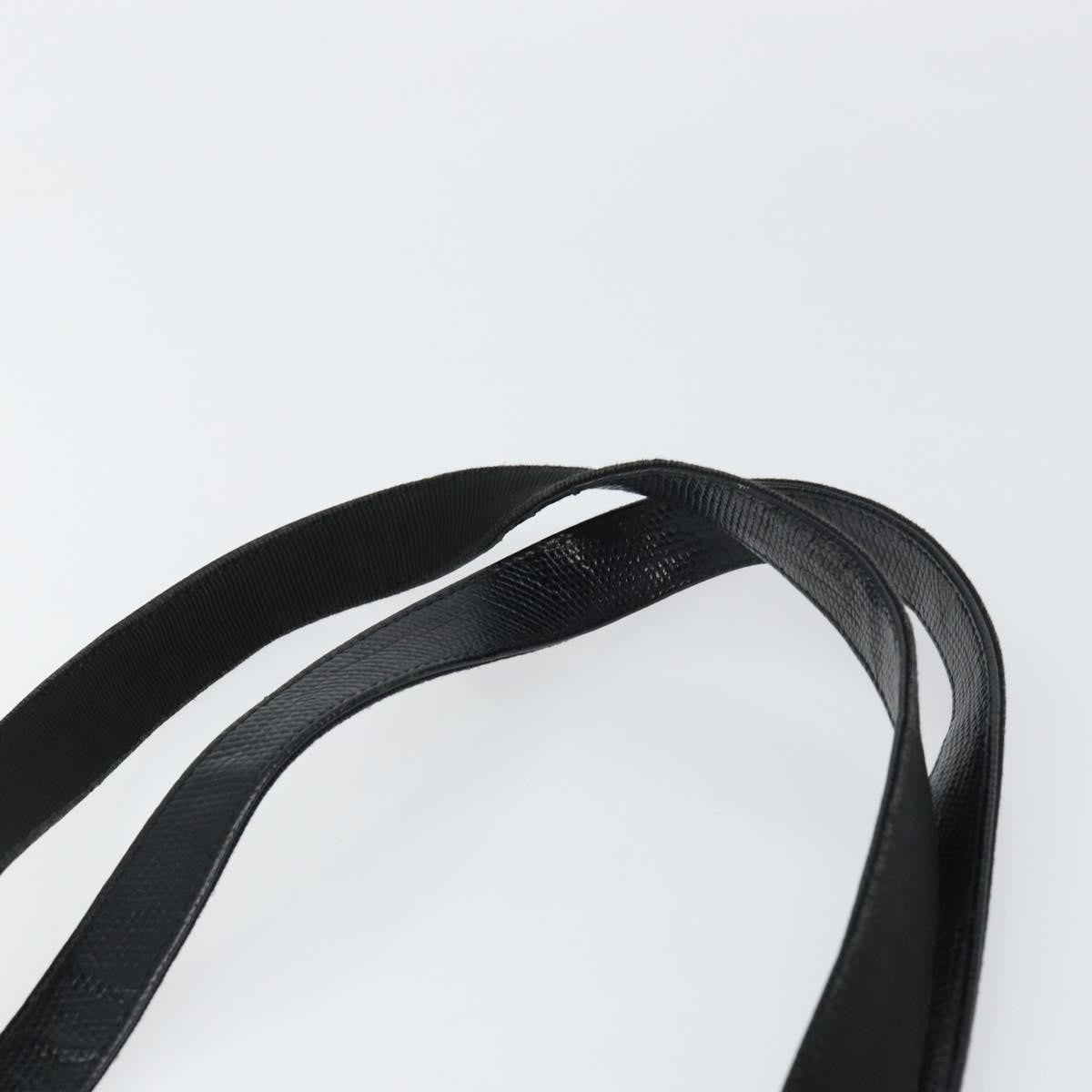 Salvatore Ferragamo Vintage Vara Bow Tote Lizard Embossed Leather, BLACK, LEATHER, Tote bag